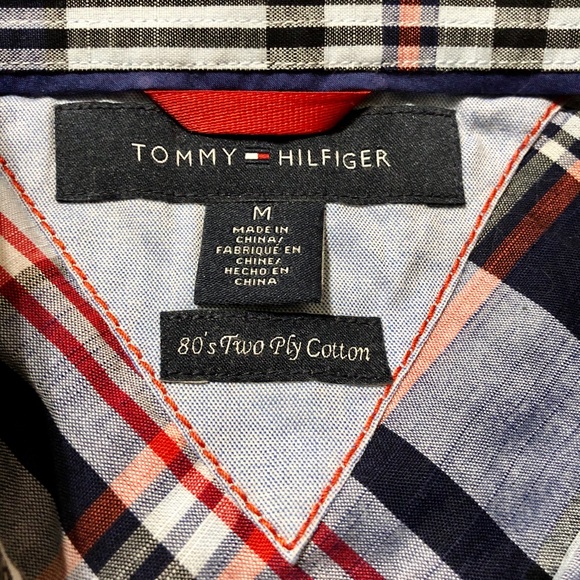 Tommy Hilfiger Plaid S/S Collared Button Down - M - Picture 5 of 8
